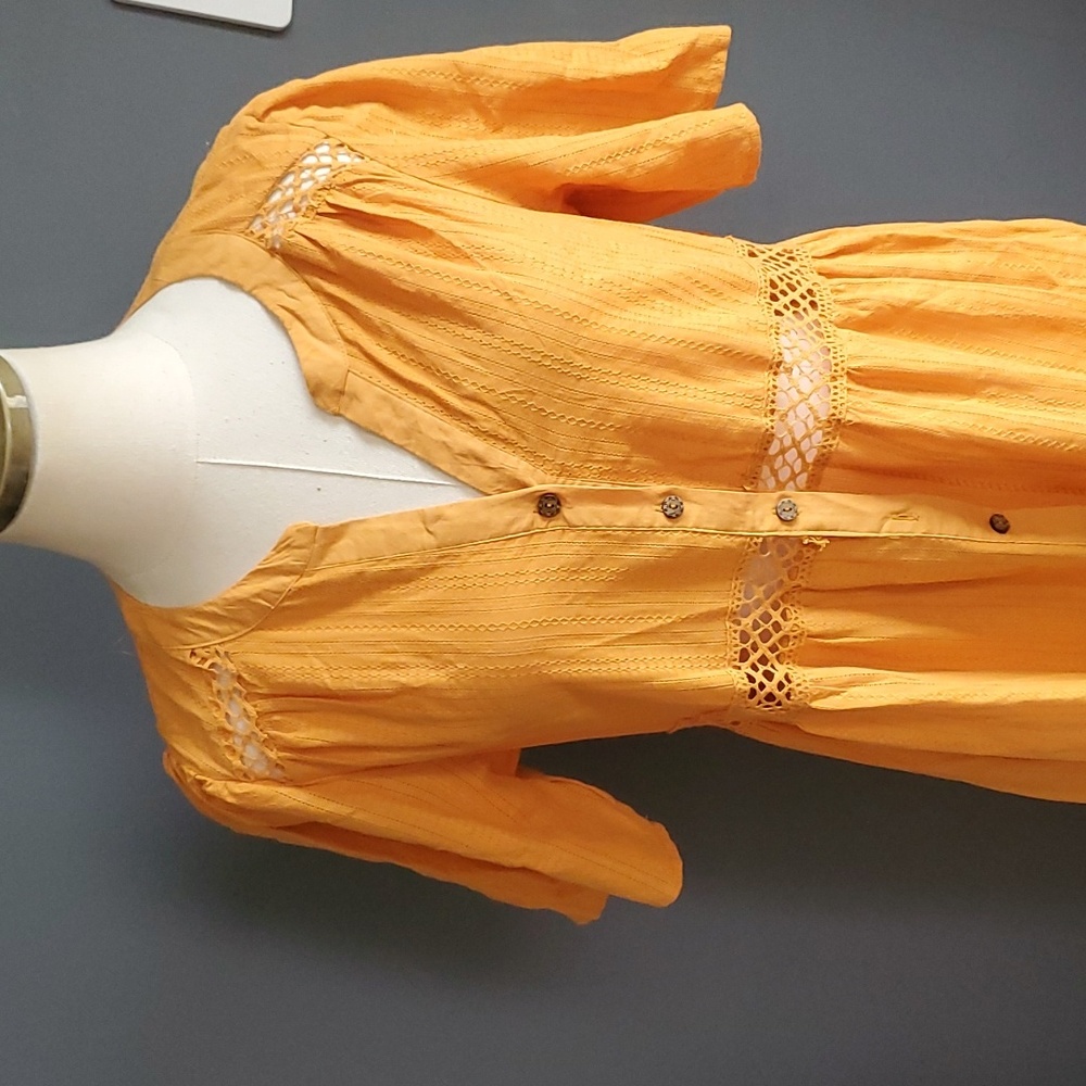 Knox Rose woman's orange buttondown dress size M - Picture 3 of 14
